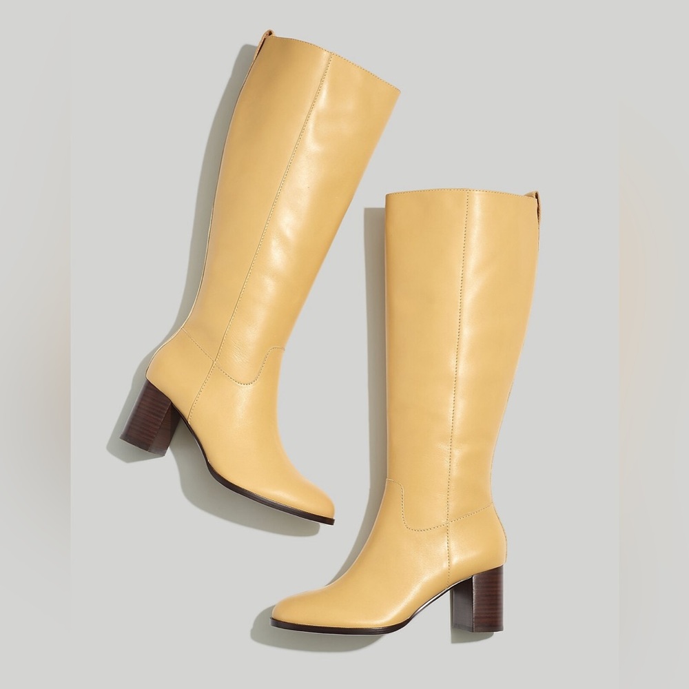 Madewell The Selina Tall Boot with Extended Calf size 8 Desert Dune